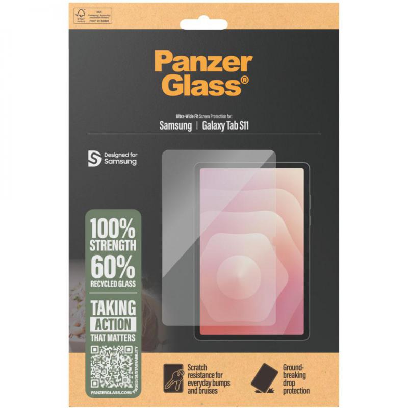 PanzerGlass Ultra-Wide Fit Tablet Screen Protector, for Samsung Galaxy Tab S11, Super+ Glass, Standard Fit — 2
