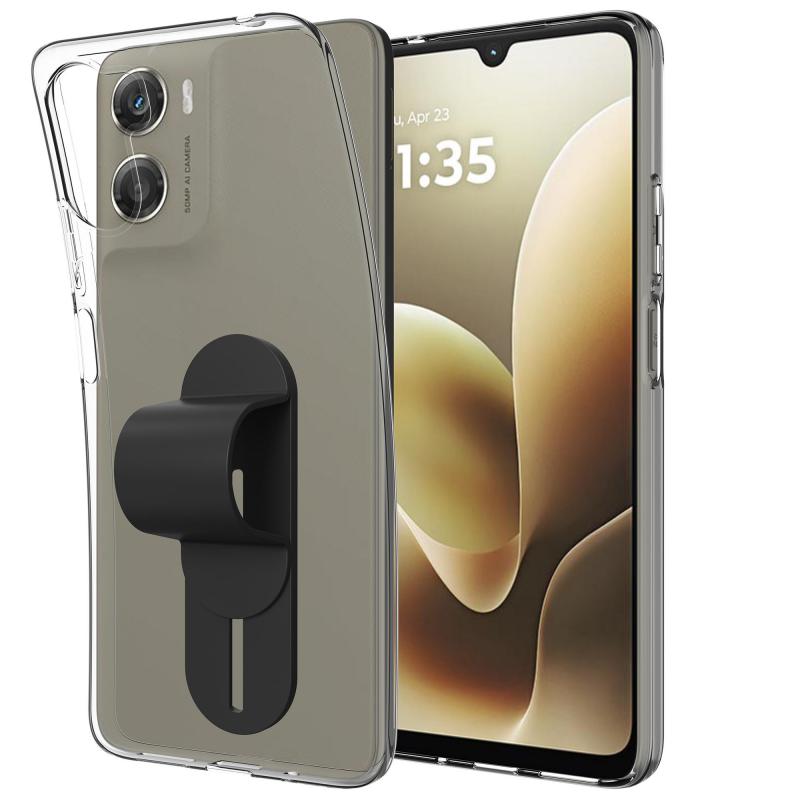 Just in Case Soft Back Cover Mobile Case with Strap, for Motorola moto g06 Power, Clear — 3