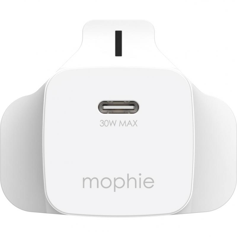 Mophie Essentials 30W USB-C GaN, Fast Battery Charging, 30 Watts, Single USB-C, White — 3