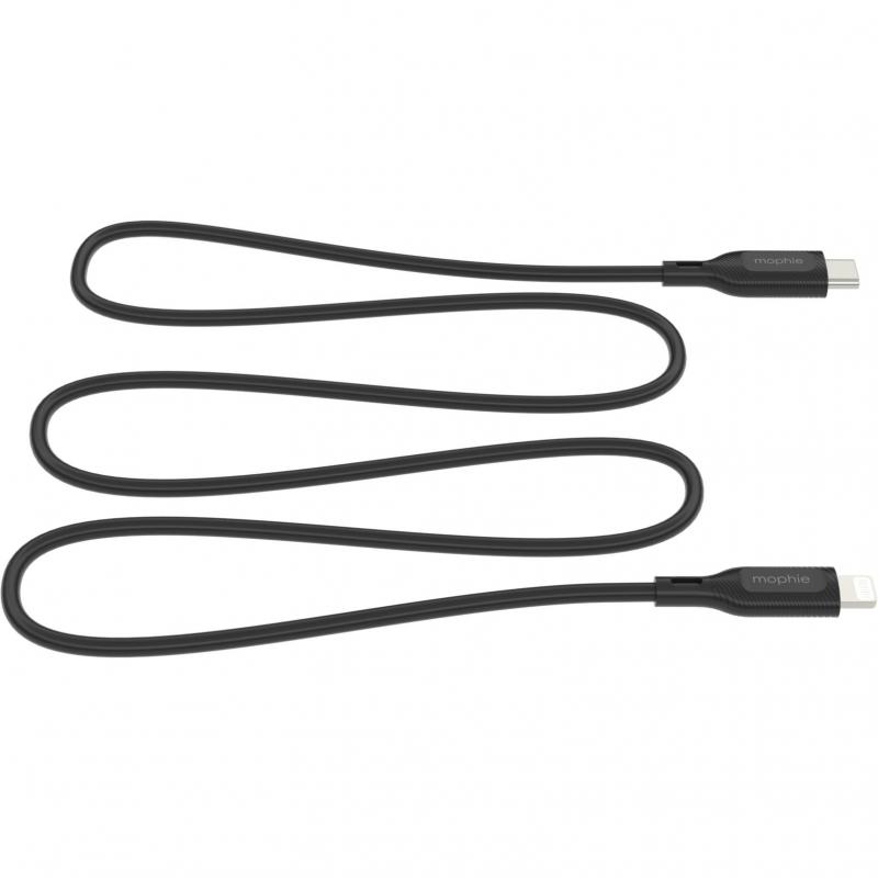 Mophie Essentials Lightning to USB-C Sync & Charge Cable, 1.00 m ( 3.28 ft ), Black — 3