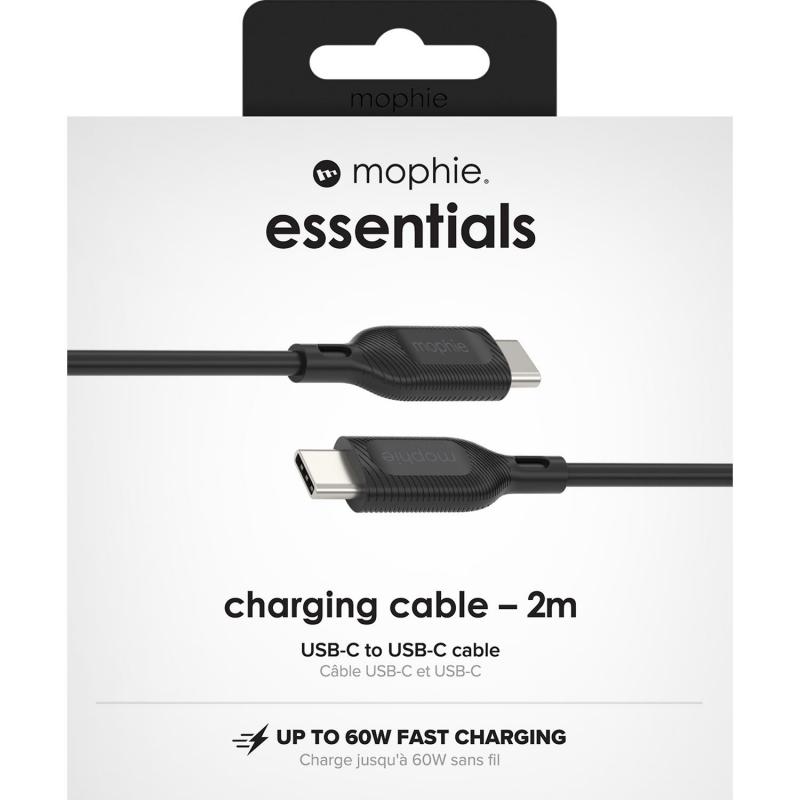 Mophie Essentials USB-C to USB C Sync & Charge Cable, 2.00 m ( 6.56 ft ), Black — 4