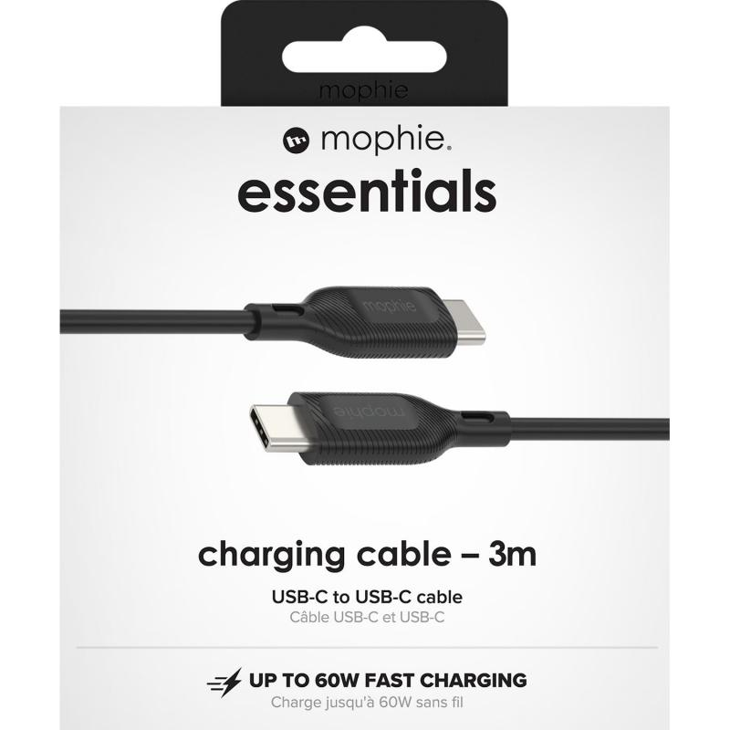Mophie Essentials USB-C to USB C Sync & Charge Cable, 3.00 m ( 9.84 ft ), Black — 4