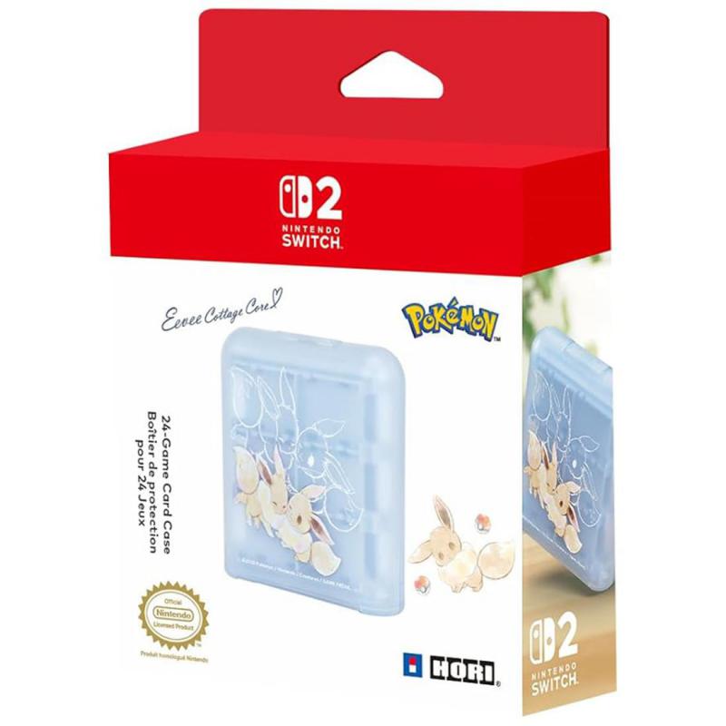 HORI 24-Game Card Case Eevee Cottage Core, for Nintendo Switch 2, Light Blue — 3
