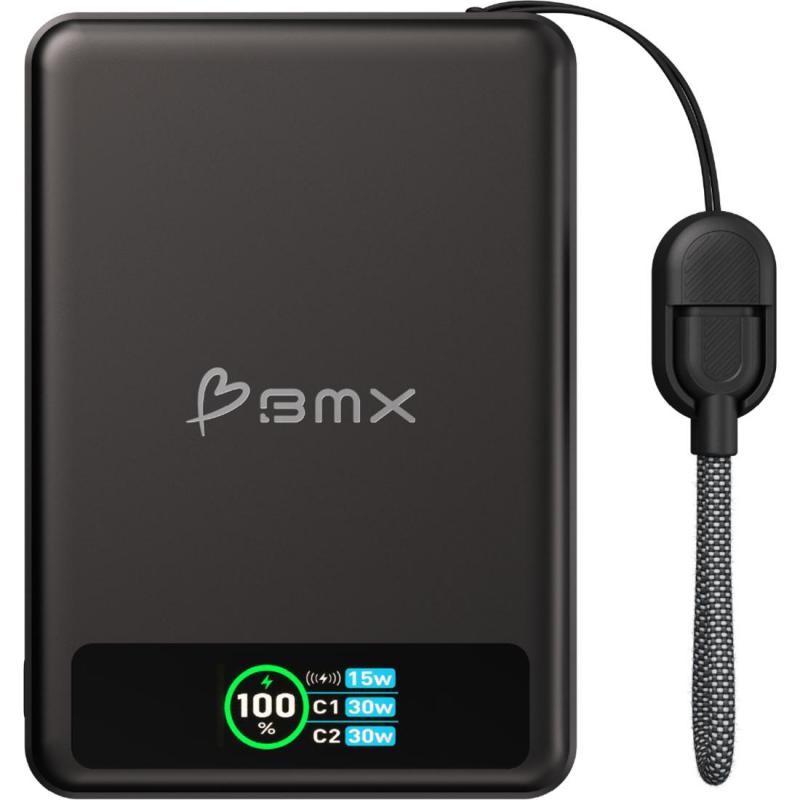 BMX SolidSafe Power Bank, Fast Battery Charging, 10000 mAh, Dual USB-C, Black — 2