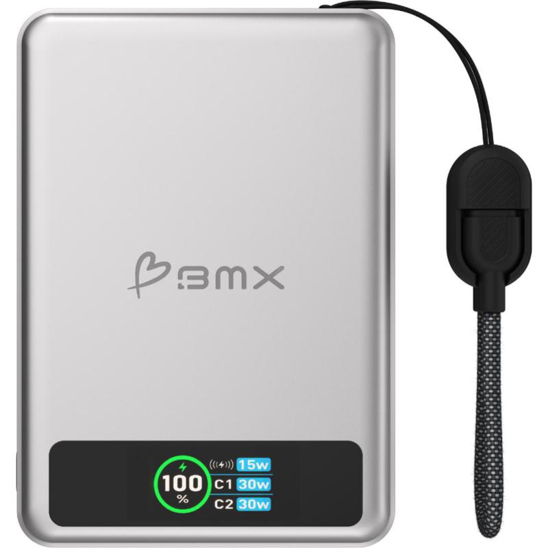 BMX SolidSafe Power Bank, Fast Battery Charging, 10000 mAh, Dual USB-C, Silver — 2