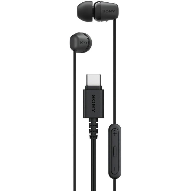 Sony Earphones, Wired, USB-C, In-line Microphone, Black