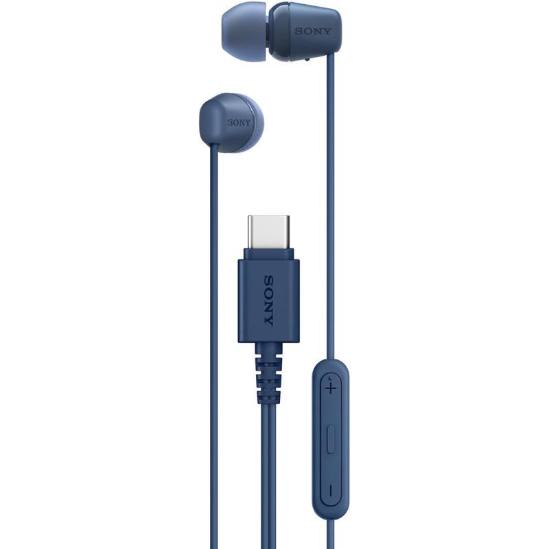 Sony Earphones, Wired, USB-C, In-line Microphone, Blue