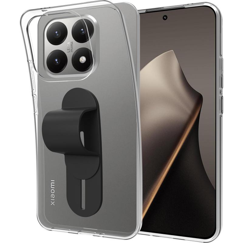 Just in Case Soft Back Cover Mobile Case with Strap, for Xiaomi 15T, Clear — 3