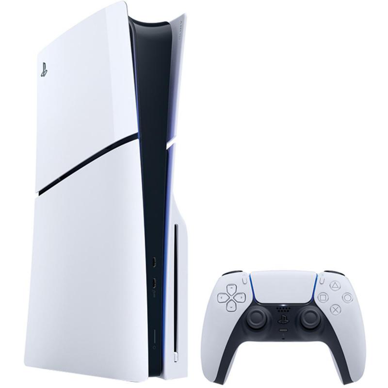 Sony PlayStation 5 Slim Console Blu-ray Edition, 1 TB, Bundle with EA Sports FC26 Full Game (Voucher), White