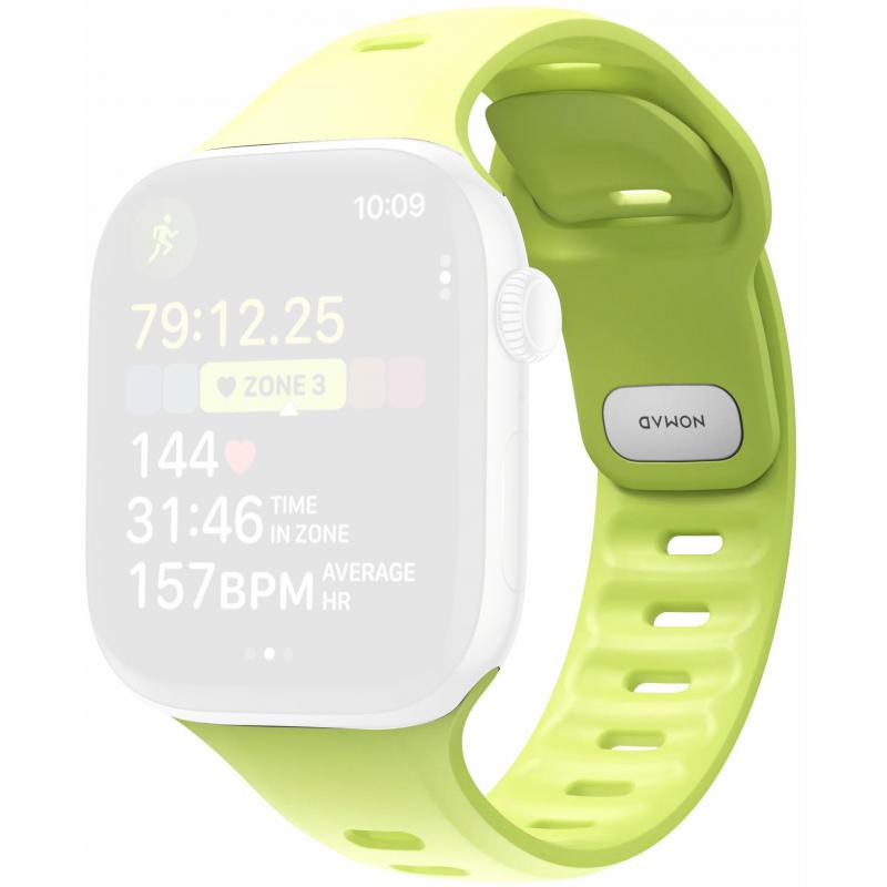 Nomad Tempo Wrist Strap, for Apple Watch Series 11 42/Watch Series 10 42/Watch Series 9 41/Watch SE 40, FKM Fluoroelastomer Rubber, Lumen