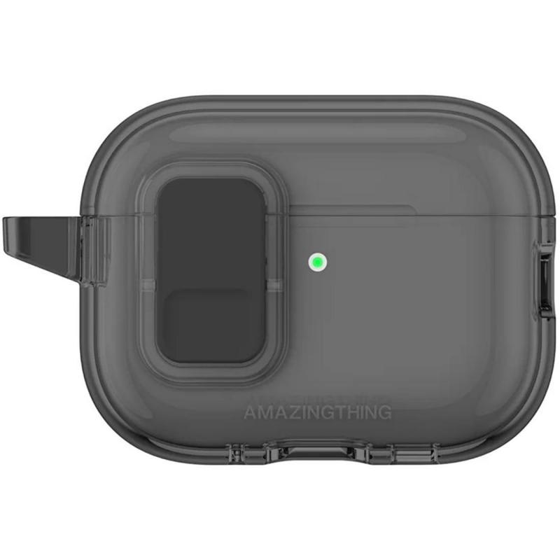 Amazing Thing MINIMAL Earbuds Case, for Apple AirPods Pro 3, Clear/Black