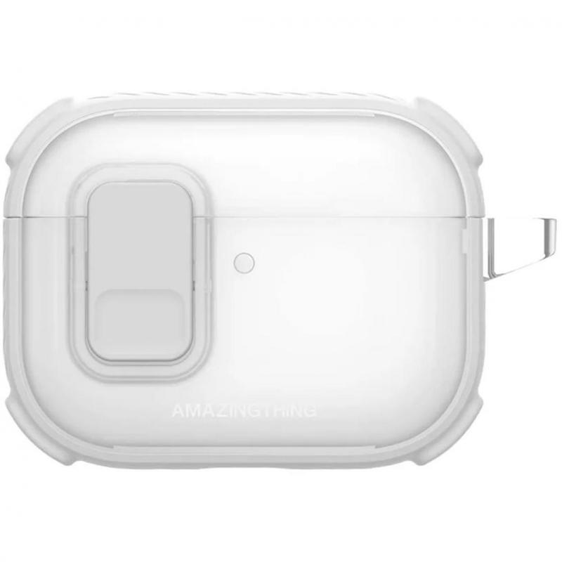 Amazing Thing Titan Pro Mag Earbuds Case, for Apple AirPods Pro 3, Clear White