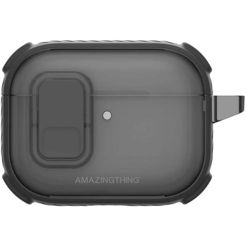 Amazing Thing Titan Pro Mag Earbuds Case, for Apple AirPods Pro 3, Clear Black