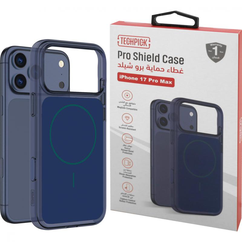 Techpick Back Cover Mobile Case with MagSafe, for iPhone 17 Pro Max, Blue