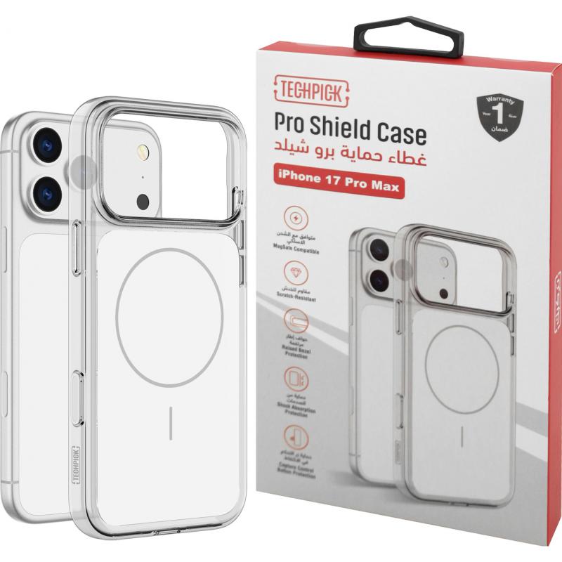 Techpick Pro Shield Back Cover Mobile Case with MagSafe, for iPhone 17 Pro Max, White