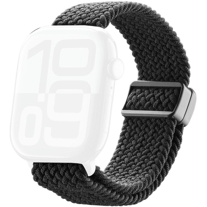 Cellularline SOFT BAND Wrist Strap, for Apple Watch Series 11 42/Watch Series 10 42/Watch Series 9 41/Watch SE 40, Nylon, Black