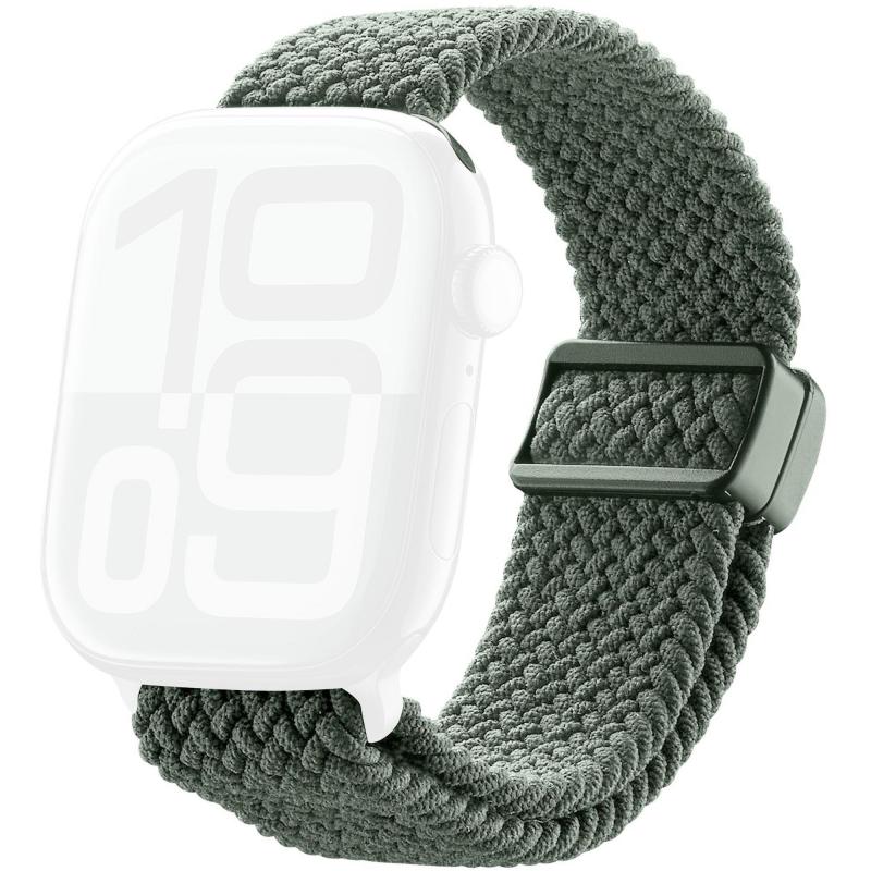 Cellularline SOFT BAND Wrist Strap, for Watch Ultra 3/Watch Ultra 2/Watch Series 11 46/Watch Series 10 46, Nylon, Green