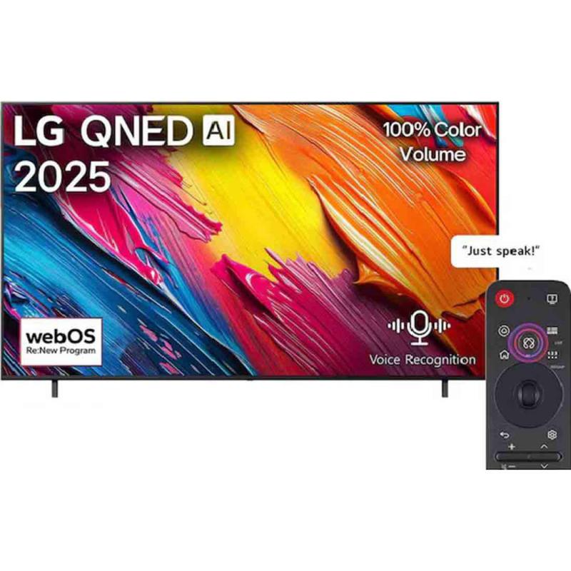 LG 55" Smart TV, 4K QNED, 60 Hz, Black, QNED70