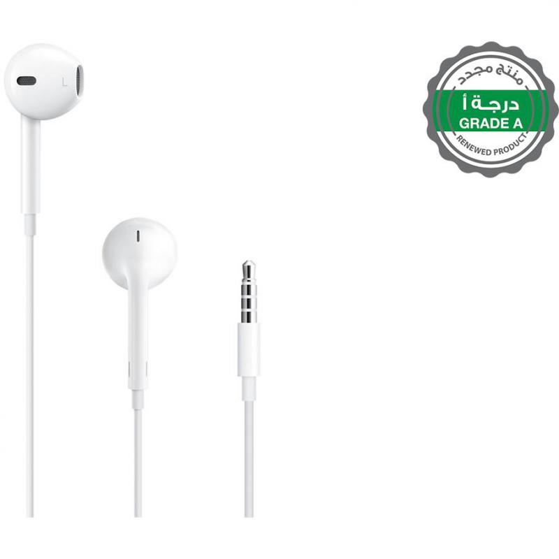 Renewed Grade A Apple EarPods In-Ear Earphones, Wired, 3.5 mm Connector, In-line Microphone, White