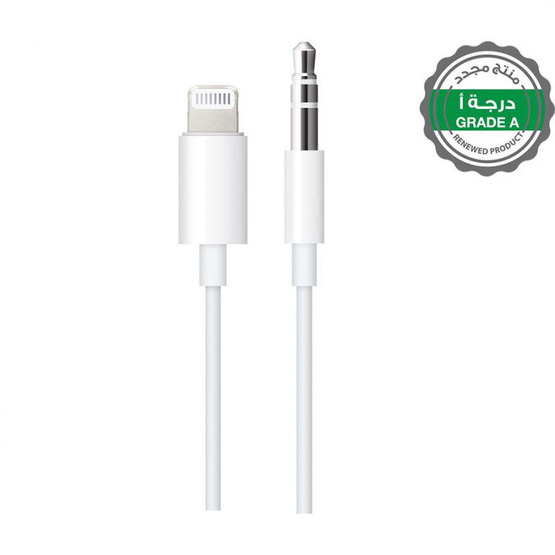 Renewed Grade A Apple Lightning to 3.5 mm Audio Cable, Standard Cable, White