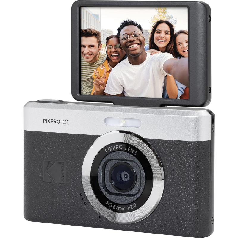 Kodak PIXPRO C1 Point and Shoot Camera, 13 MP, Black