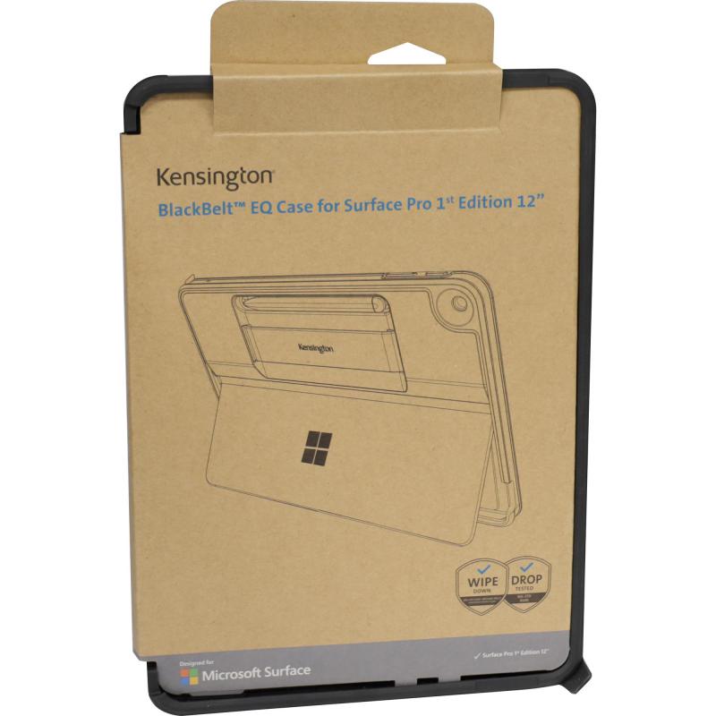 Kensington BlackBelt EQ Rugged Back Cover Tablet Case, for Microsoft Surface Pro X, Black