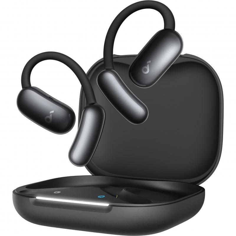 Anker Soundcore AeroFit 2 Open-Ear Earbuds, Bluetooth, USB (Charging), Built-in Microphone, Black