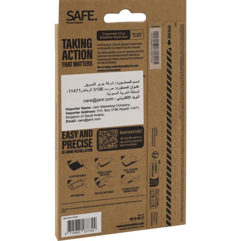 PanzerGlass SAFE Case Friendly Smartphone Screen Protector, for vivo X300 Pro, Tempered Glass, Edge-to-Edge, Black — 2