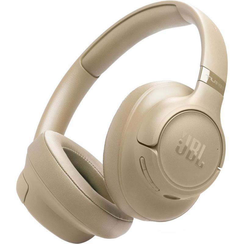 JBL T730 On-Ear Headphones, Active Noise Cancelling, Bluetooth, Built-in Microphone, Beige — 3