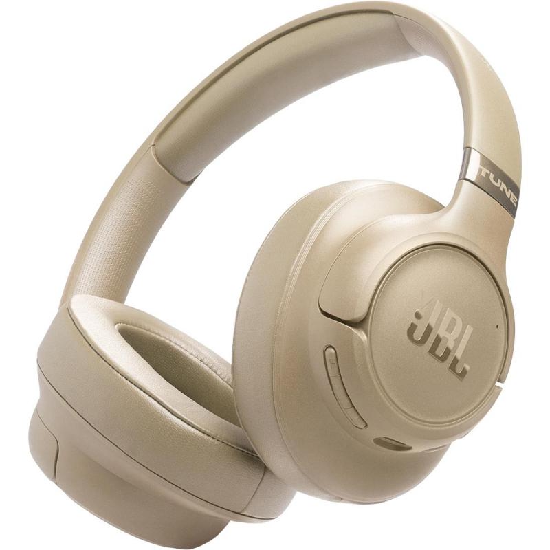 JBL T780 On-Ear Headphones, Active Noise Cancelling, Bluetooth, Built-in Microphone, Beige