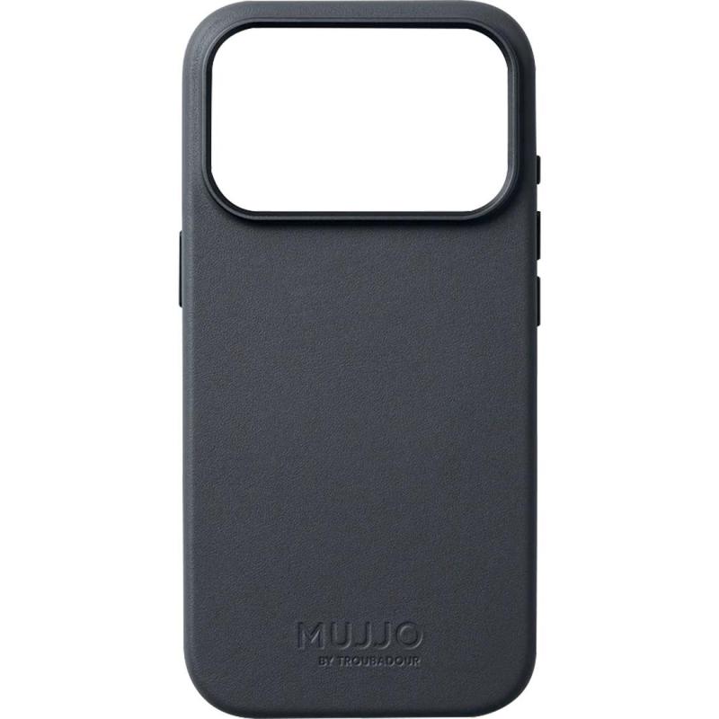 MUJJO Full Leather Back Cover Mobile Case with MagSafe, for iPhone 17 Pro Max, Basalt