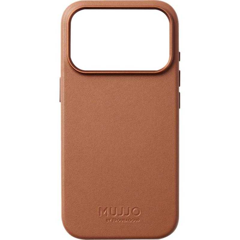 MUJJO Full Leather Back Cover Mobile Case with MagSafe, for iPhone 17 Pro Max, Tan