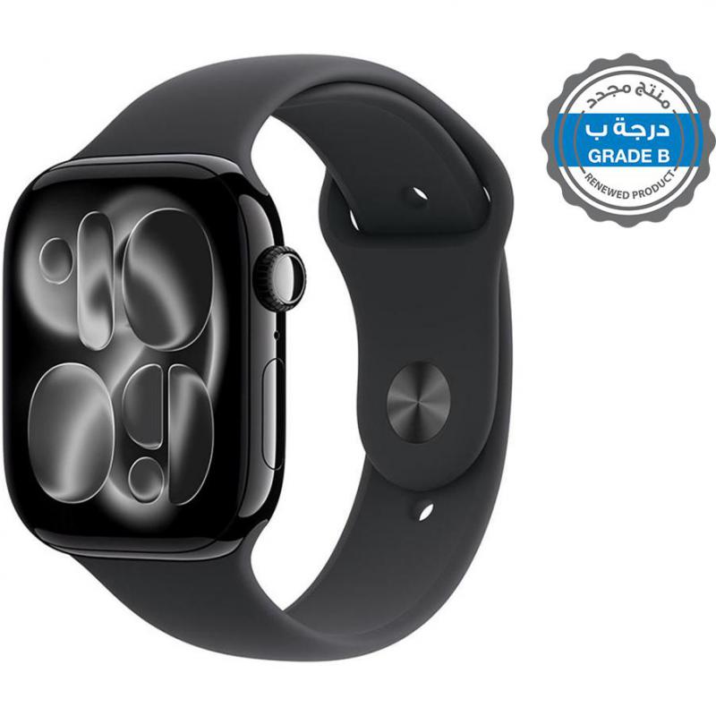 Renewed Grade B Apple Watch Series 11 46, GPS, Jet Black Aluminum Case/Black Sport Band - S/M