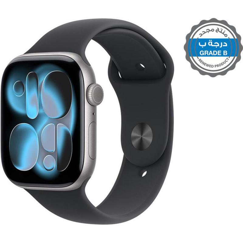 Renewed Grade B Apple Watch Series 11 46, GPS, Space Grey Aluminum Case/Black Sport Band - M/L