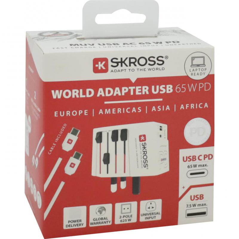 Skross USB-C PD Port up to 65W Universal Power Adapter