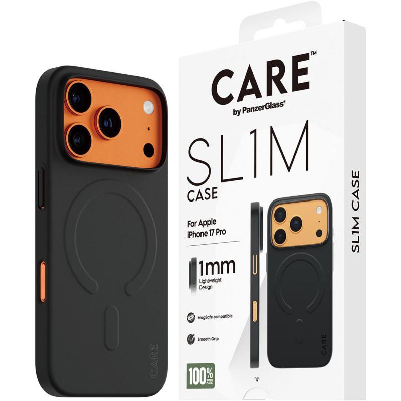 PanzerGlass SL1M Back Cover Mobile Case with MagSafe, for iPhone 17 Pro, Black