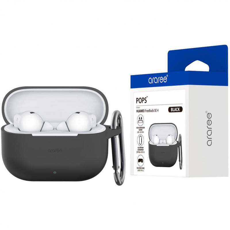 Araree Pops Earbuds Case, for Huawei FreeBuds SE 4, Black