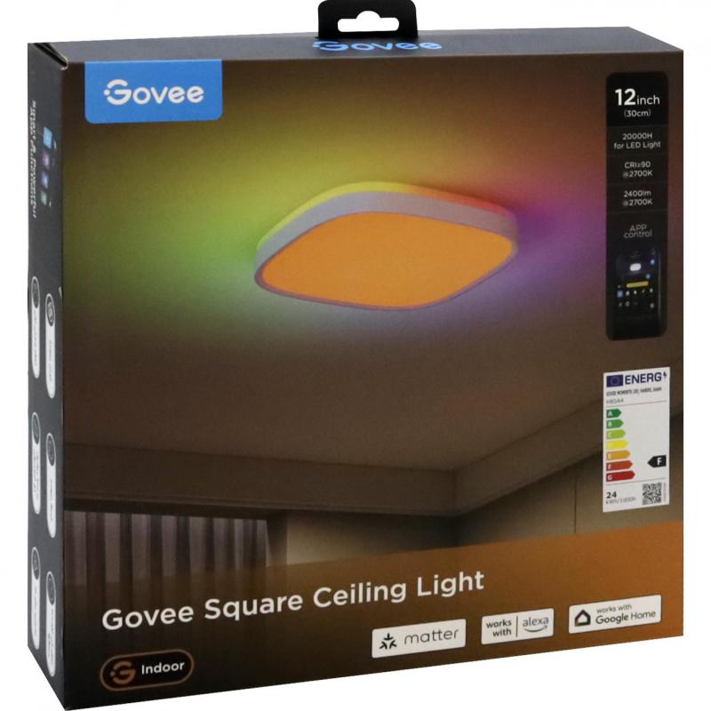 Govee Square Ceiling Light Wi-Fi, Black