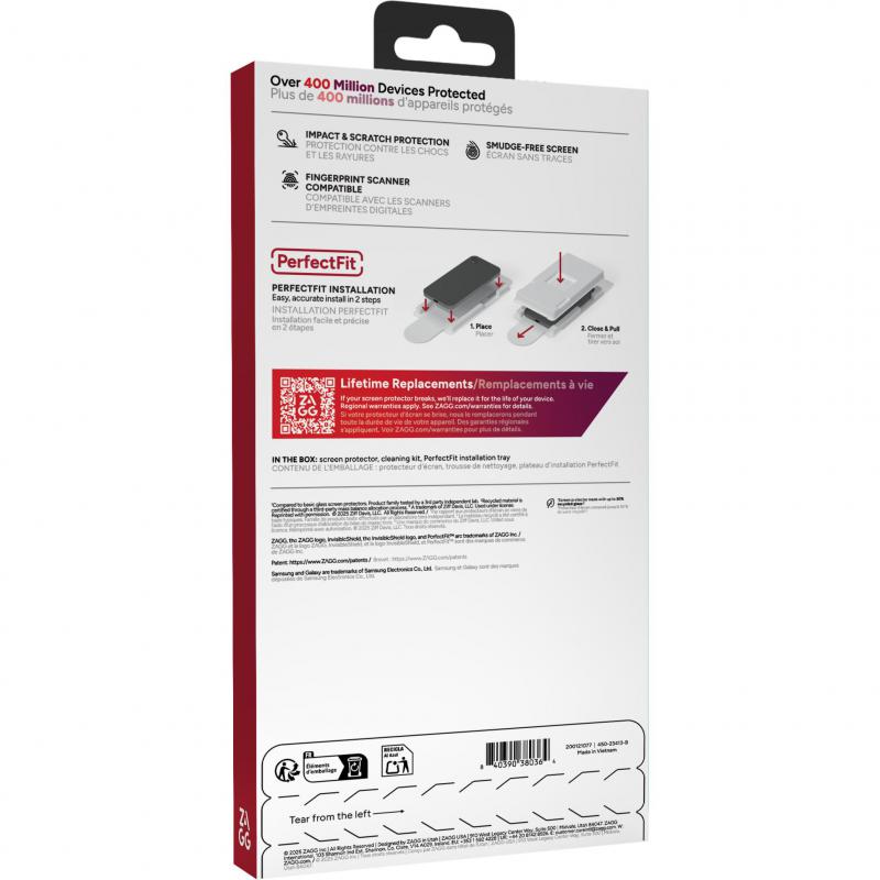 Zagg Invisible Shield Glass Elite Smartphone Screen Protector, for Samsung Galaxy S26, Made with Recycled Glass — 2