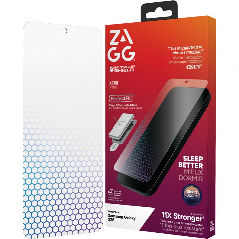 Invisible Shield Glass XTR5 Smartphone Screen Protector, for Samsung Galaxy S26, Made with Recycled Glass