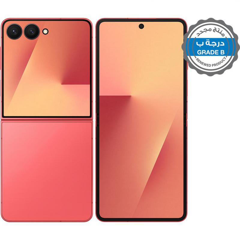 Renewed Grade B Samsung Galaxy Z Flip7, 512 GB, Coral Red, 5G