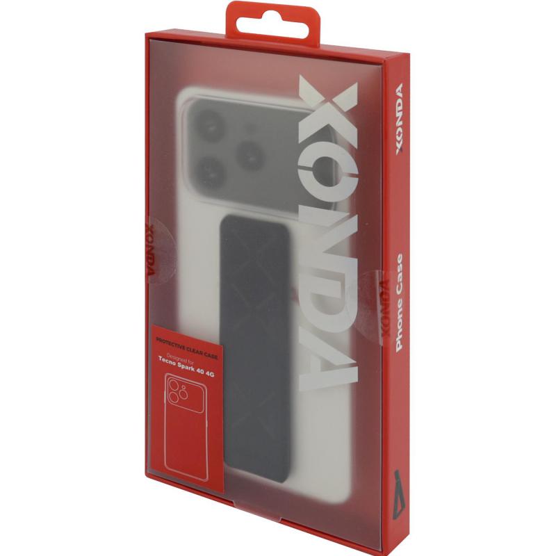 Xonda Back Cover Mobile Case with Strap, for Tecno Spark 40, Clear
