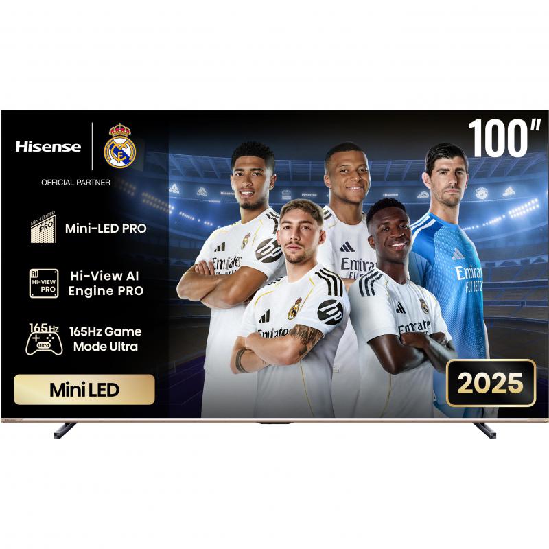 Hisense 100" Smart TV, 4K Mini-LED, 165 Hz, Grey, U7QPRO