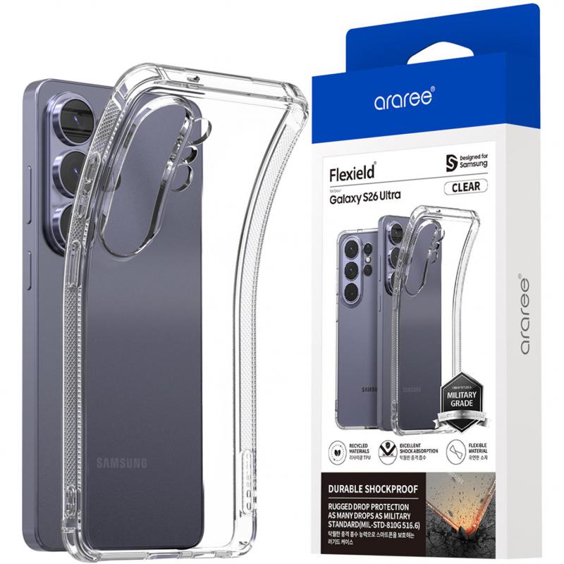 Araree Flexield Back Cover Mobile Case, for Samsung Galaxy S26 Ultra, Clear
