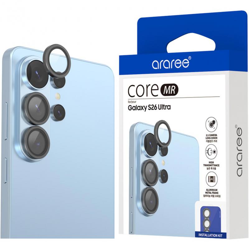 Araree Core MR Smartphone Screen Protector, for Samsung Galaxy S26 Ultra, Aluminum Metal Frame