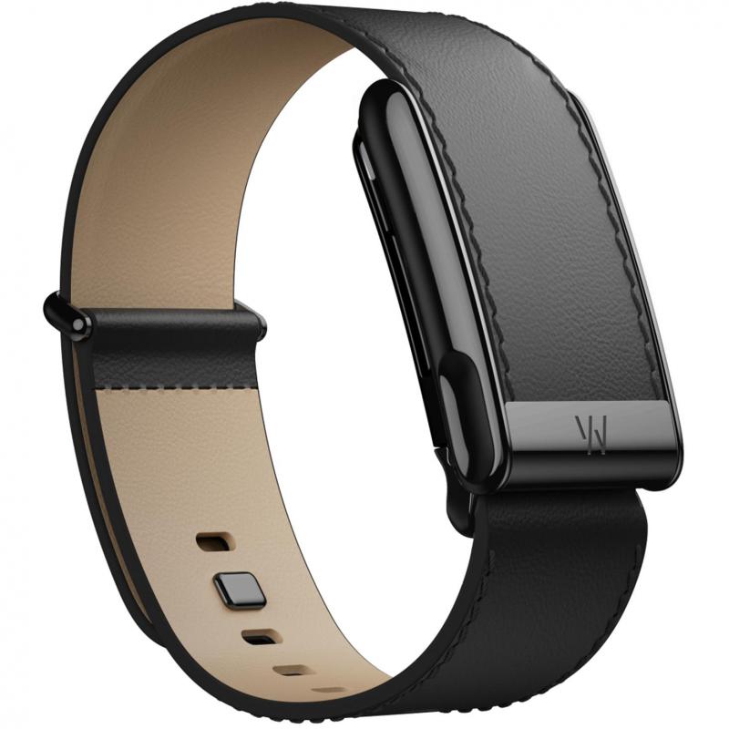 Whoop MG LeatherLuxe Straight Wrist Strap, for WHOOP One/Peak/Life, Genuine Italian Leather, Small Band Size, Black/Cream/Black Titanium