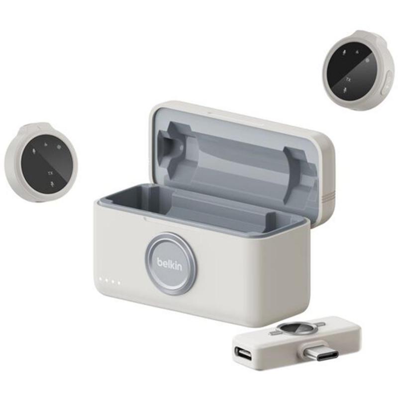 Belkin Stage Wireless Microphone Smartphone Audio Accessory, for Most Devices with USB-C, Black