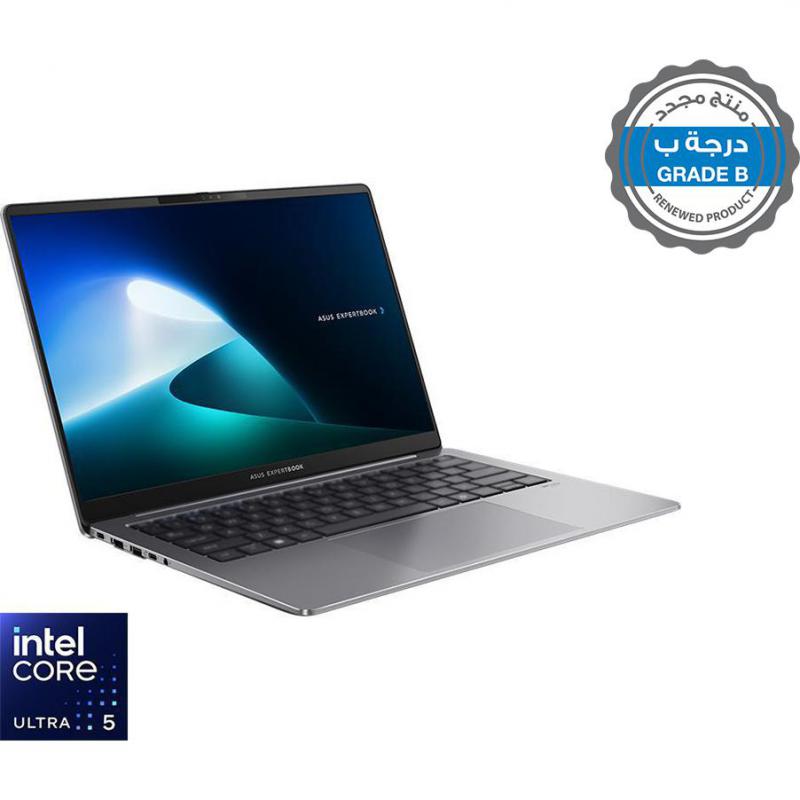 Renewed Grade B Asus ExpertBook Laptop, 14", Intel Core Ultra 5, 16 GB RAM, 512 GB PCIe NVMe M.2 SSD, Windows 11 Home, Intel Arc Graphics