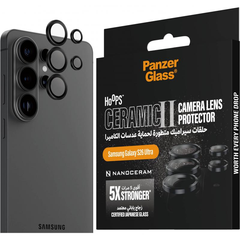 PanzerGlass Hoops Ceramic II Camera Lens Protector (Individual Ring) Smartphone Camera Accessory, for Samsung Galaxy S26 Ultra