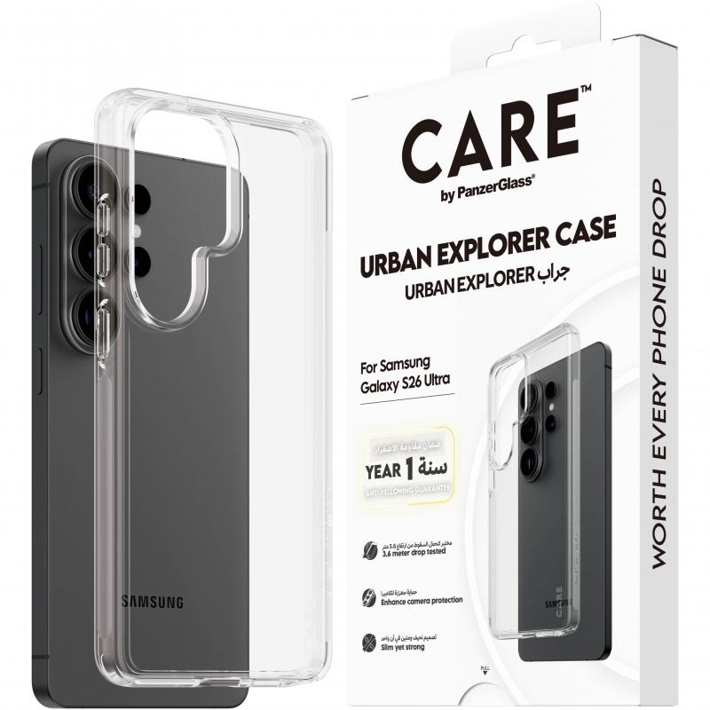 PanzerGlass Urban Explorer Back Cover Mobile Case with MagSafe, for Samsung Galaxy S26 Ultra, Transparent